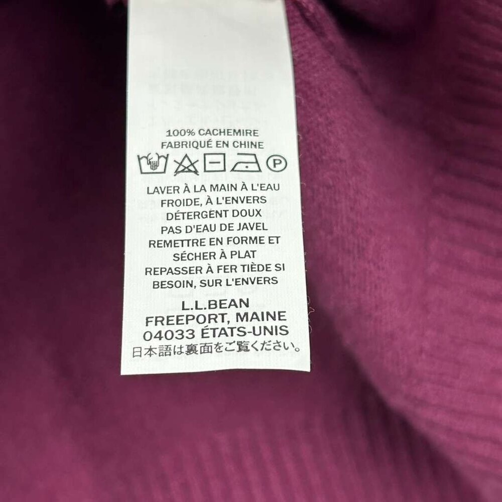 LL Bean Women’s XS 100% Cashmere Light Plum Crew Neck Sweater Long Sleeves - Picture 8 of 13